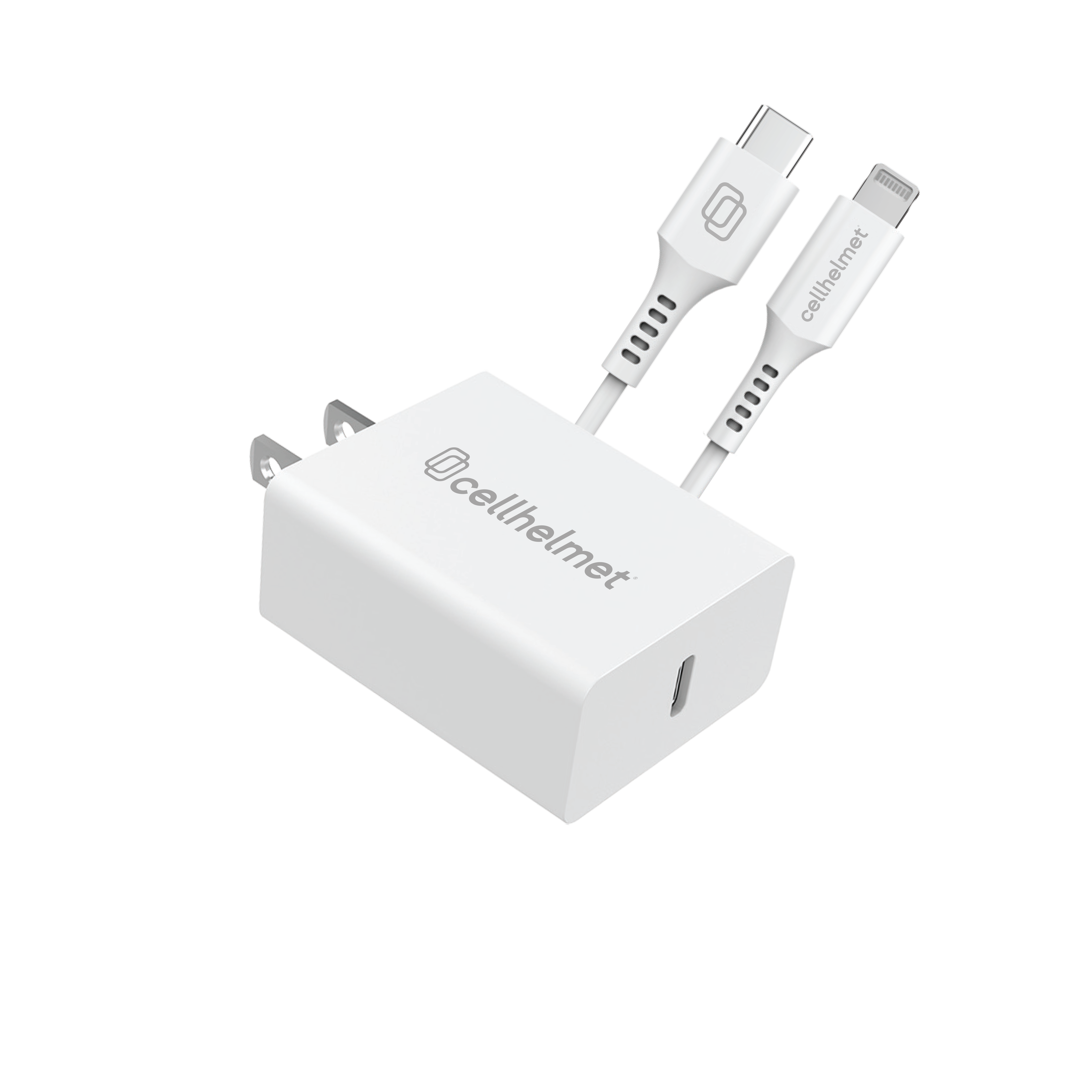 20W PD Wall Plug + 3' Round Lightning Cable - Type C