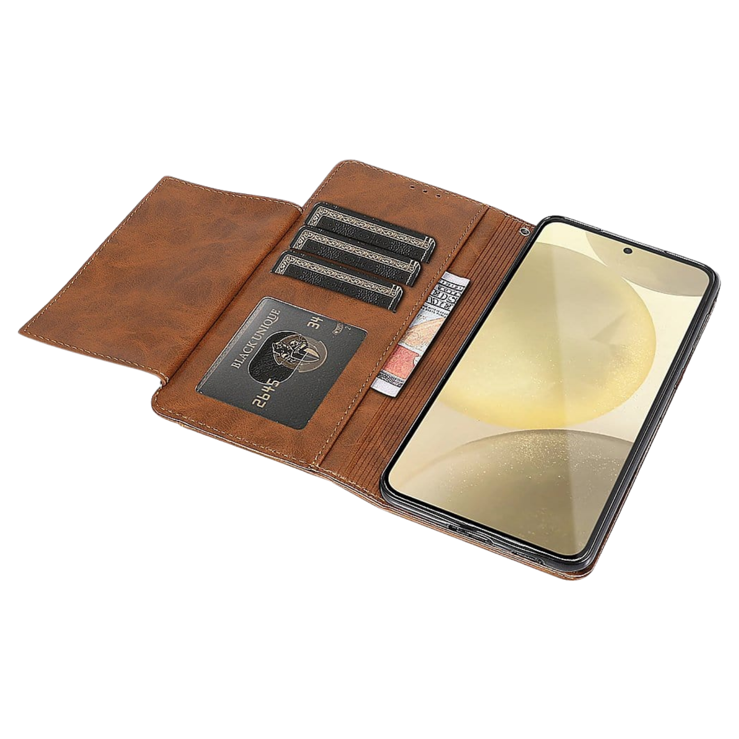 Indy Series Genuine Leather Wallet Case for Samsung Galaxy S23 FE