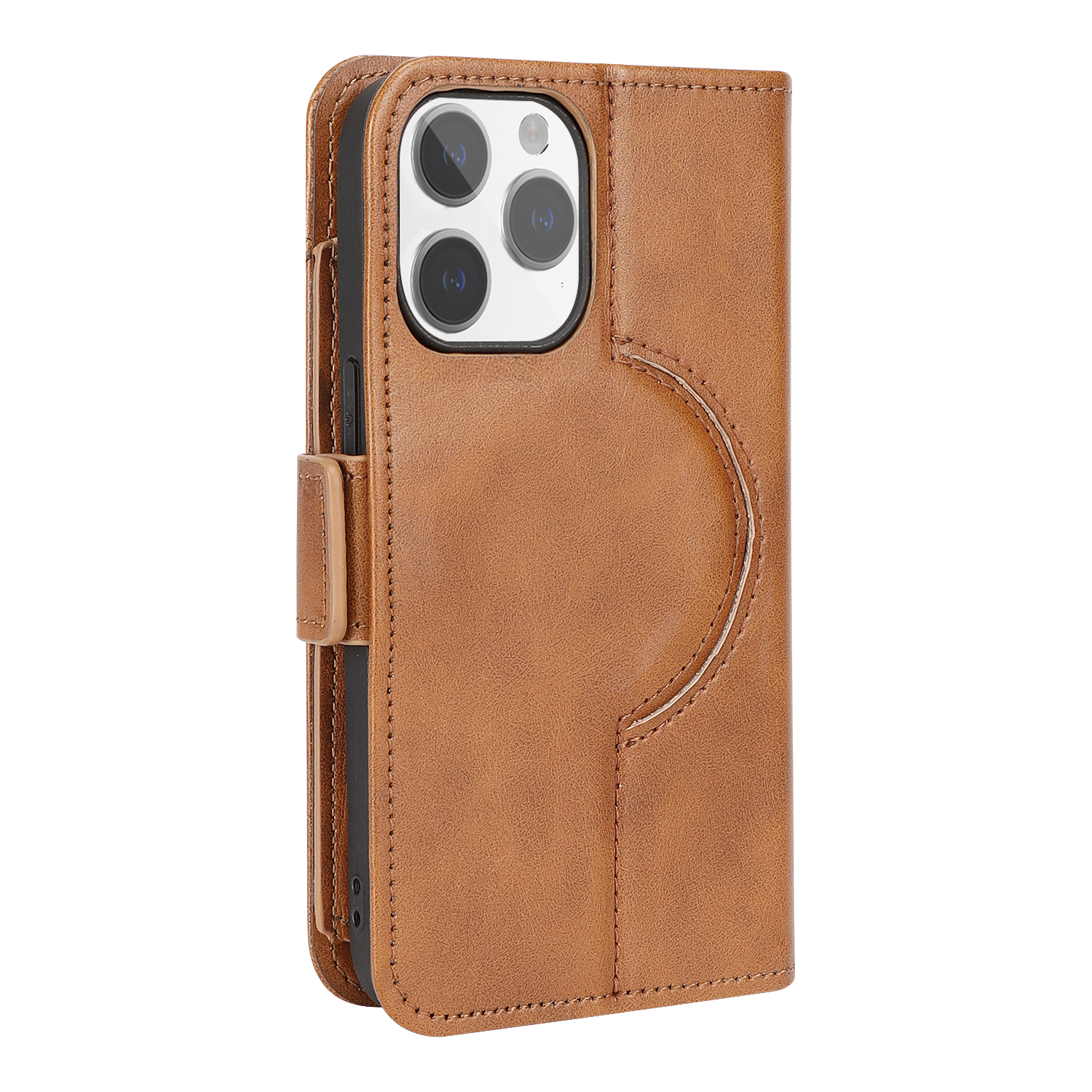 Indy Series Genuine Leather Wallet Case with MagSafe for iPhone 15 Pro Max