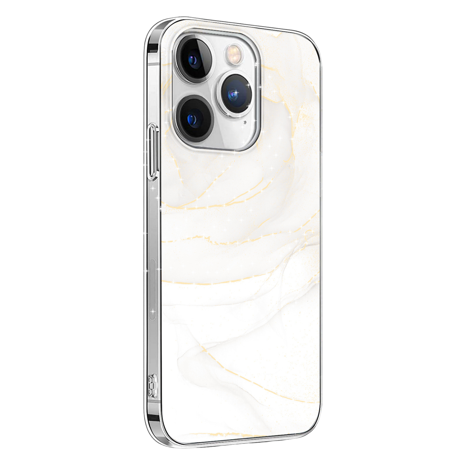 Inspire Series White Marble Case with MagSafe for iPhone 15 Pro